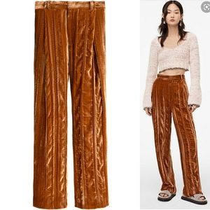 Zara Limited Edition Velvet Trousers
